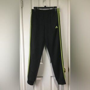Adidas Originals Black and Green Sweatpants with Stripes